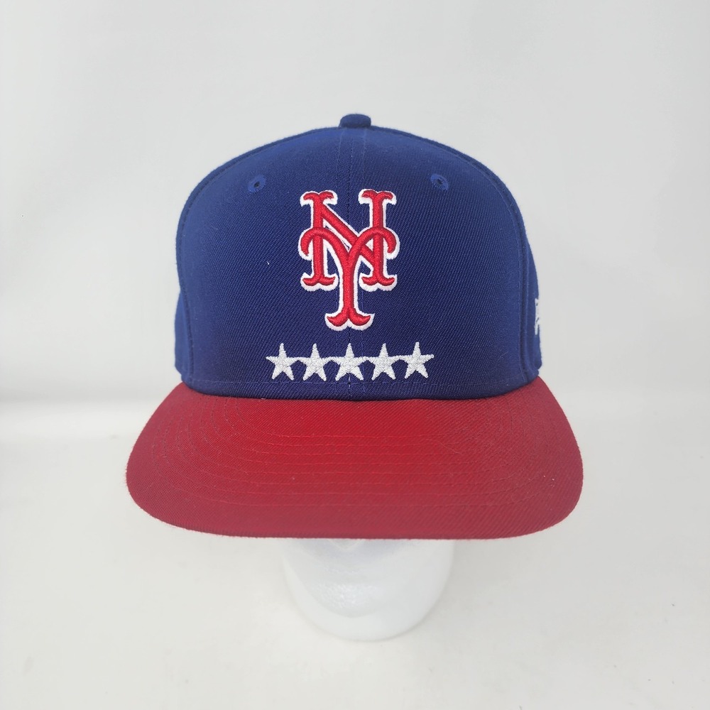 New Era New York Mets MLB Baseball Hat 5 Stars 59Fifty Men's 7 1/4 Blue Fitted